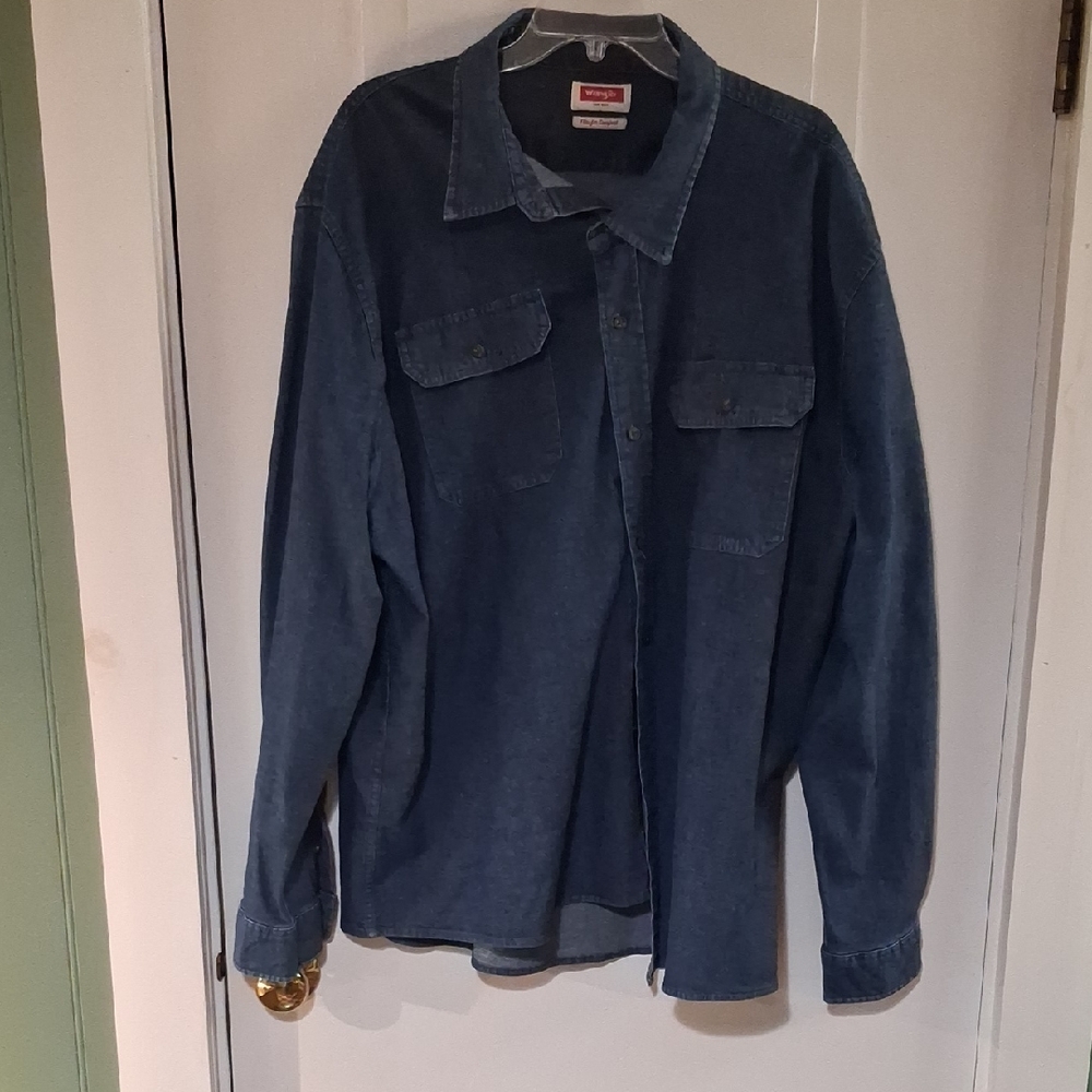 Wrangler Indigo Denim Button-Front Shirt